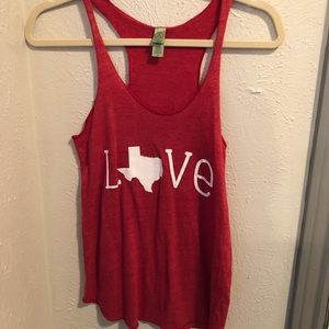 The impeccable pig red love Texas tank